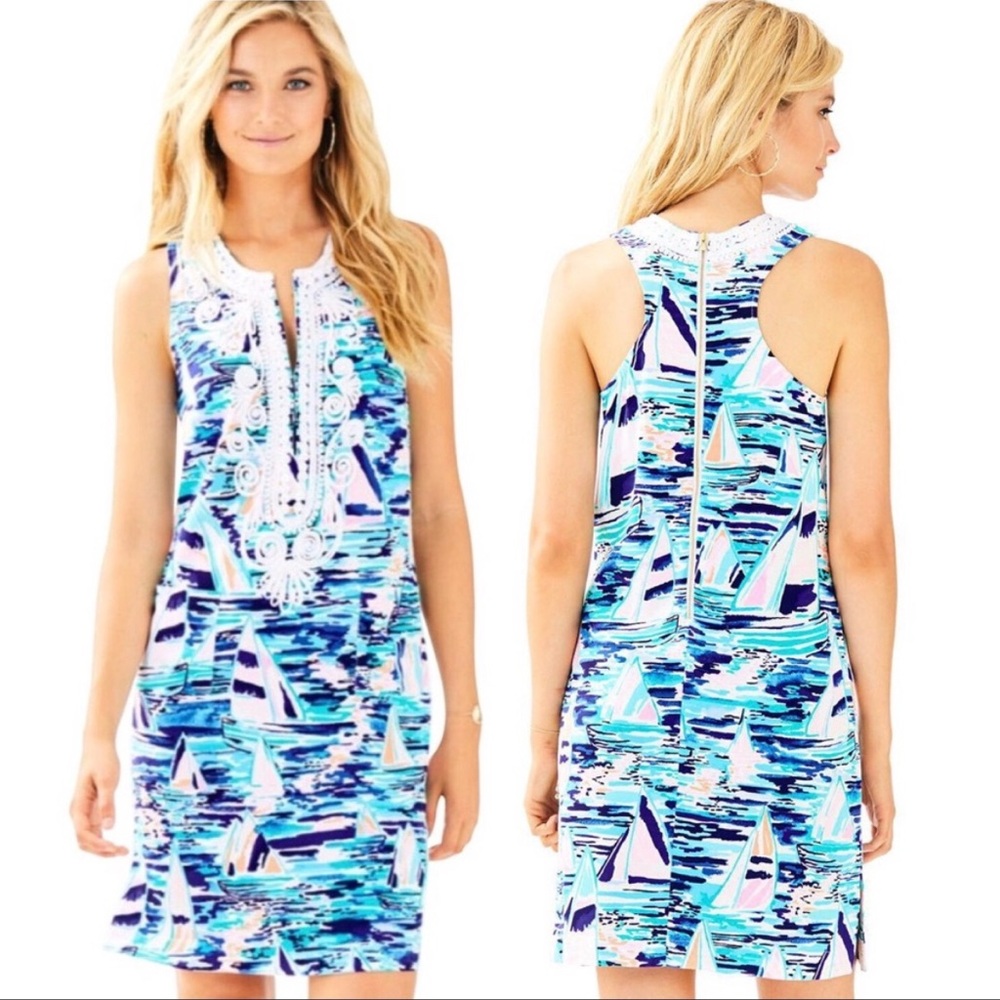 Lilly Pulitzer Carlotta Dress Pier Pressure 8